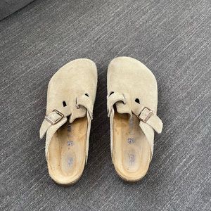Birkenstock clogs, minimal wear, tan, EU 43, size 11 women’s
